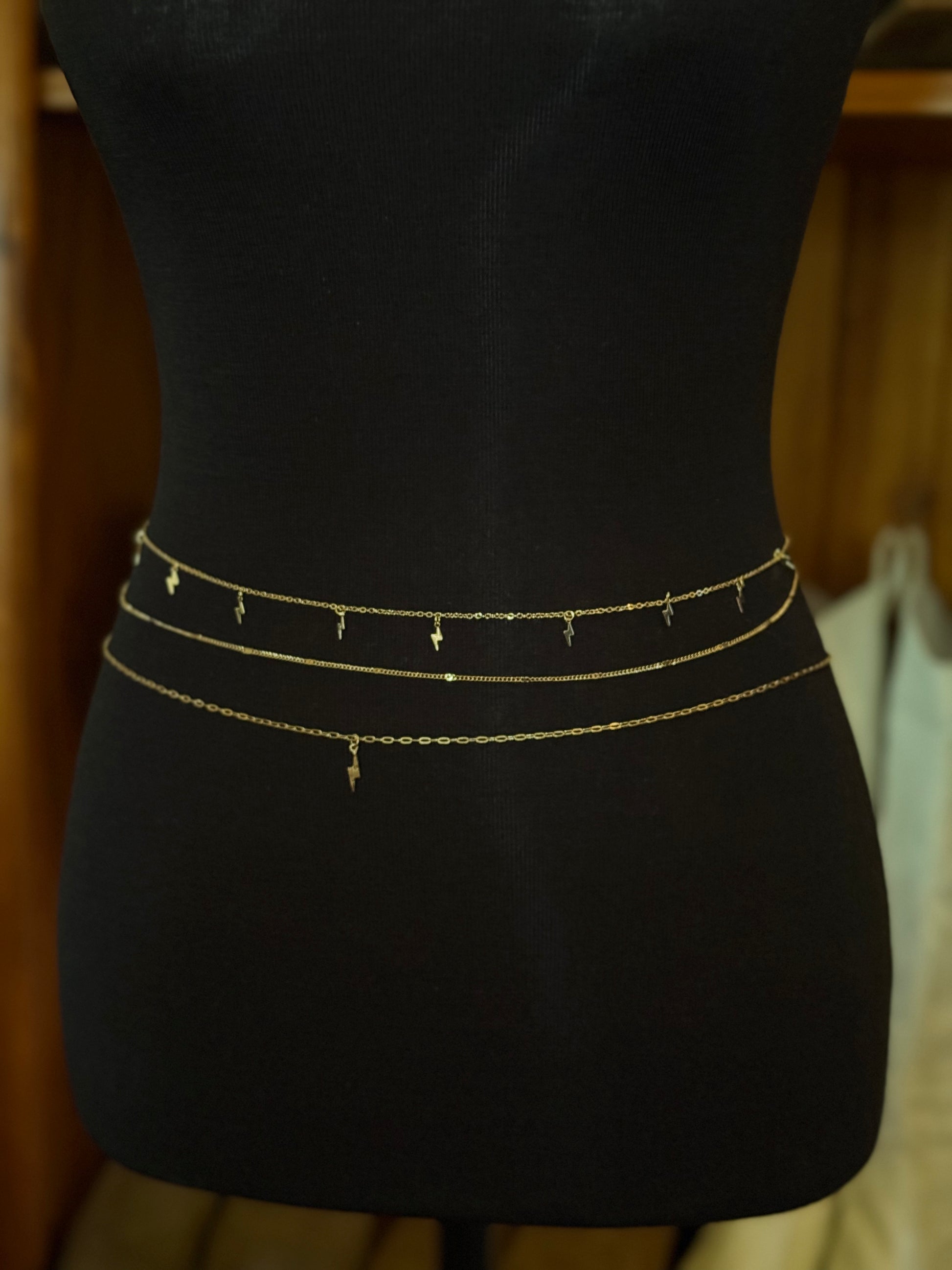 Thunderstruck Gold Belly Chain