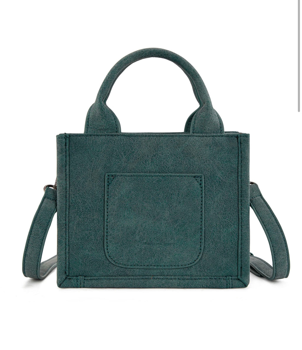 Spur Embroidered Mini Tote / TURQUOISE