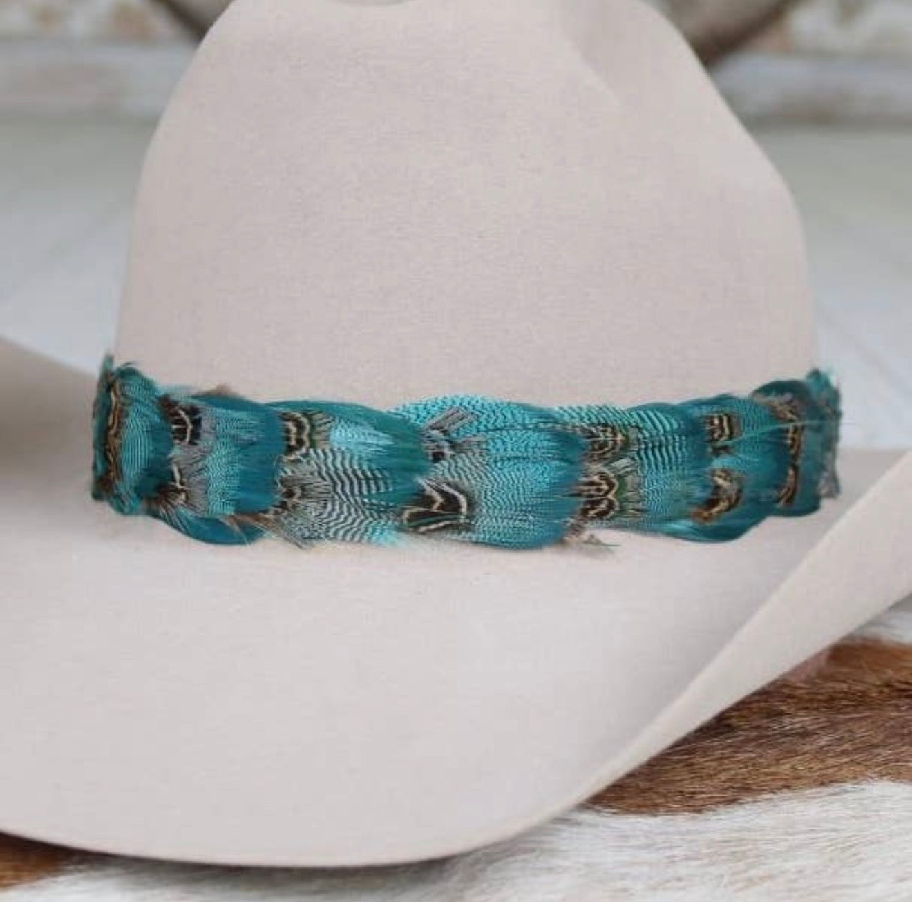 Pearl Feather Hat Band