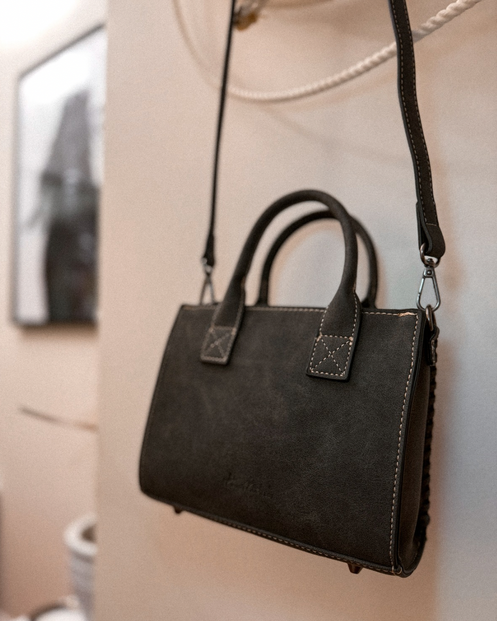 Maria Boot Stitch Tote / BLACK