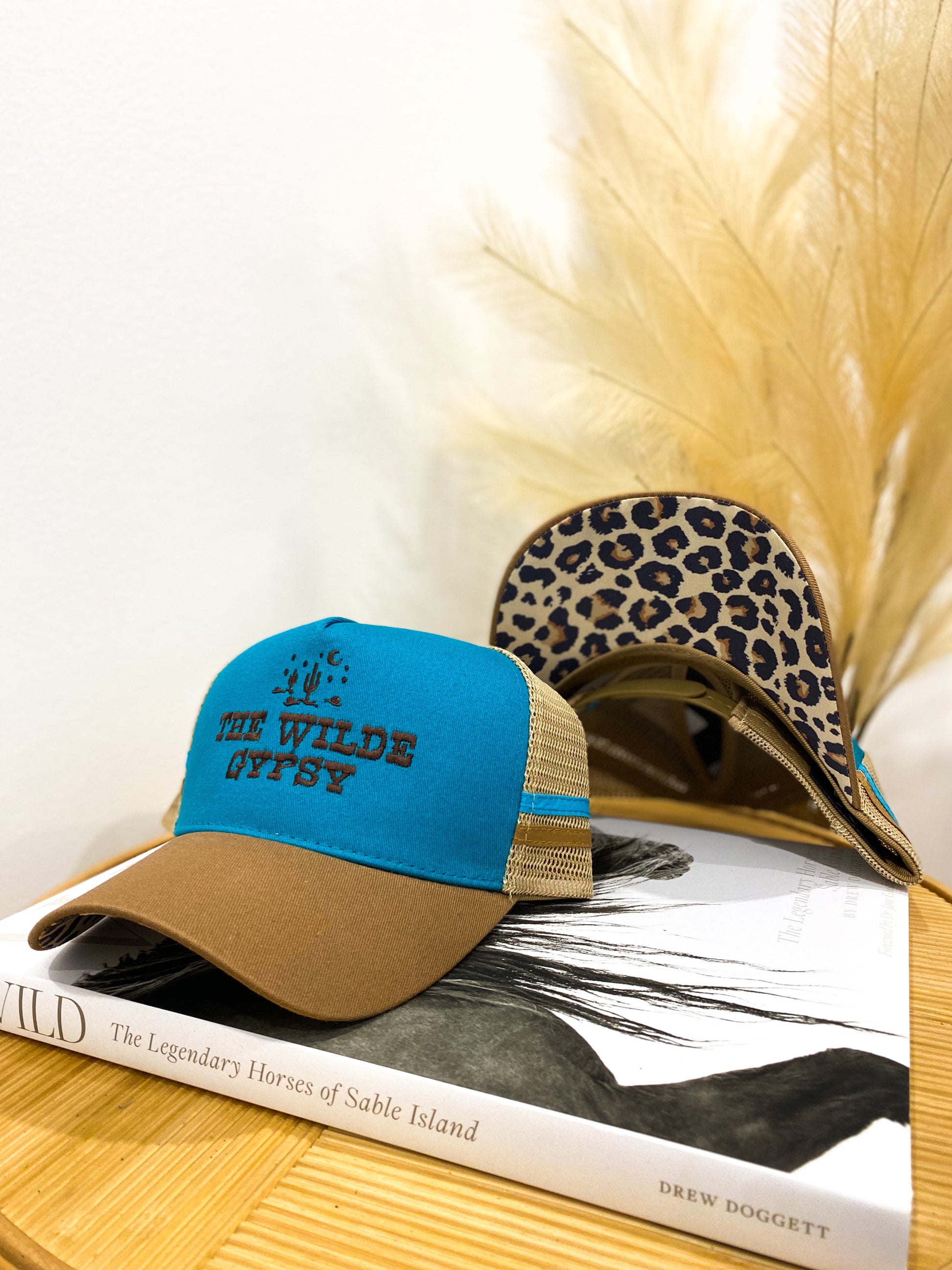 TWG Trucker Cap / TEAL LEOPARD
