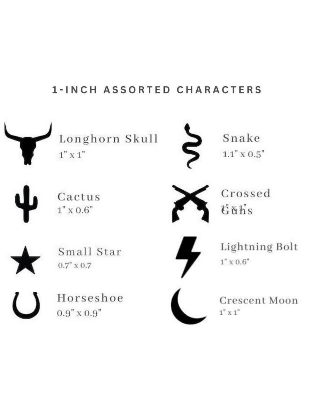 1” Branding Service A-Z + Symbols