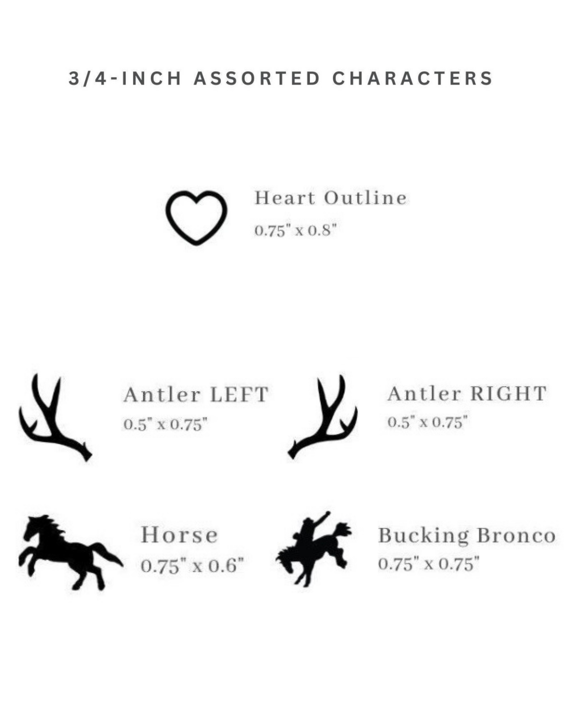 3/4” Branding Service Symbols