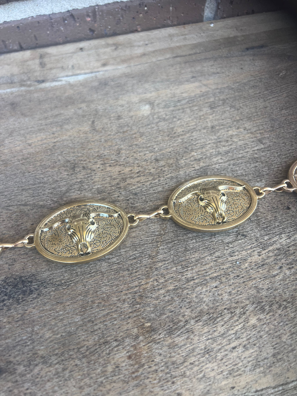 Steer Concho Belt / GOLD