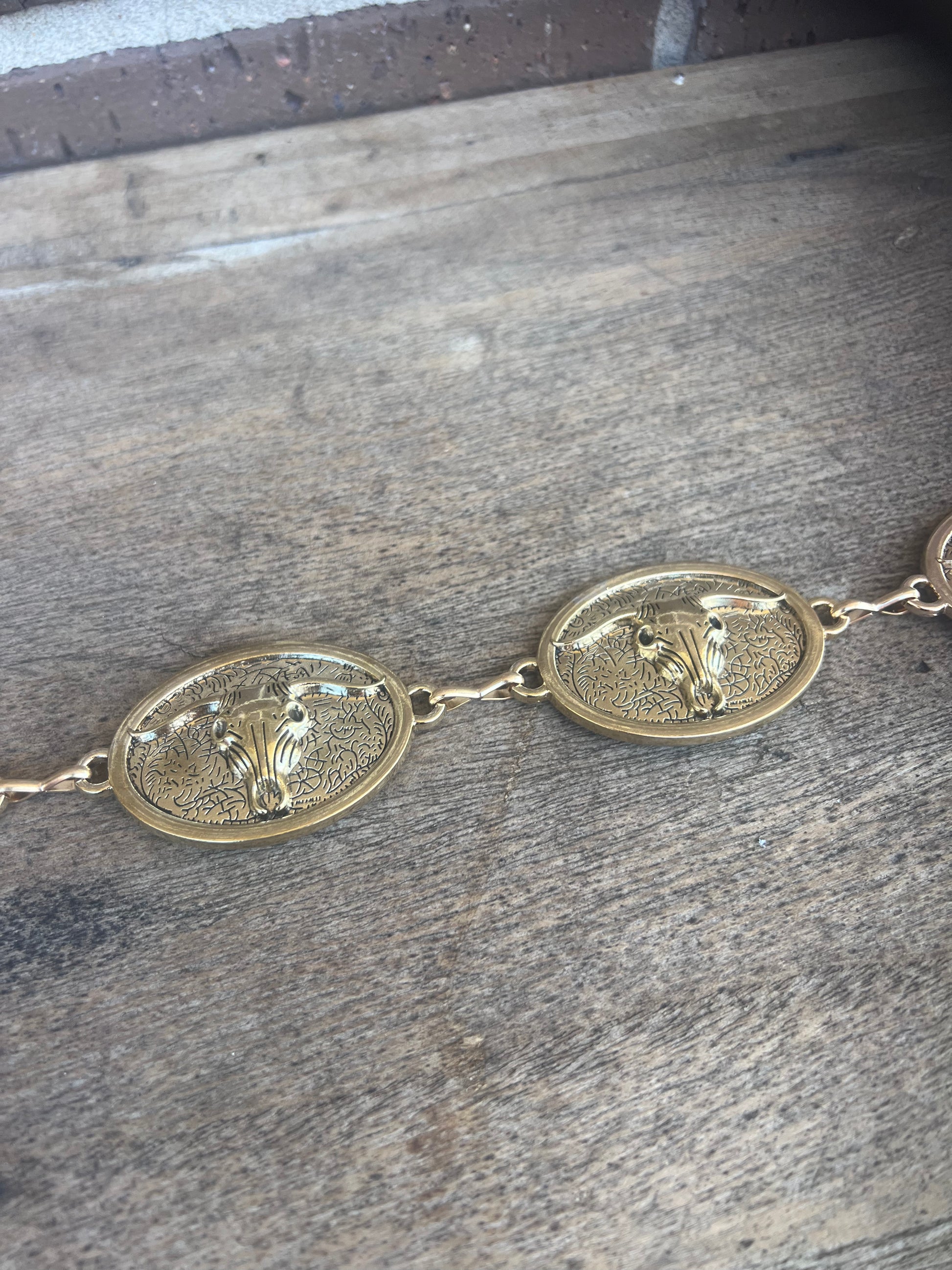 Steer Concho Belt / GOLD