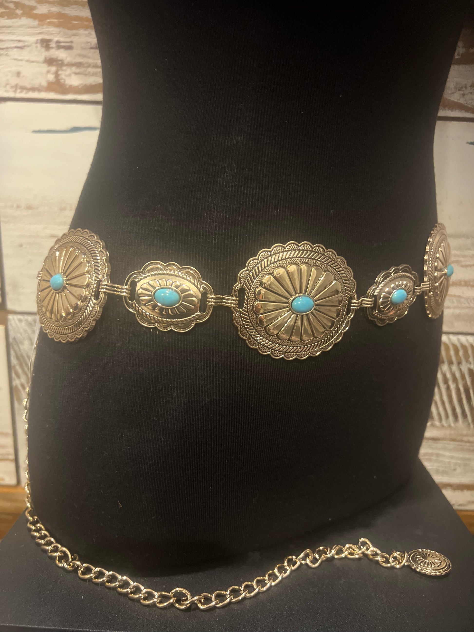 Sunburst Concho Chain Belt / GOLD