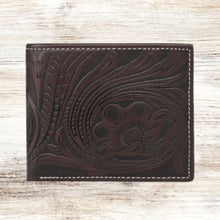 Load image into Gallery viewer, Genuine Tooled Leather Collection Men’s Wallet / COFFEE
