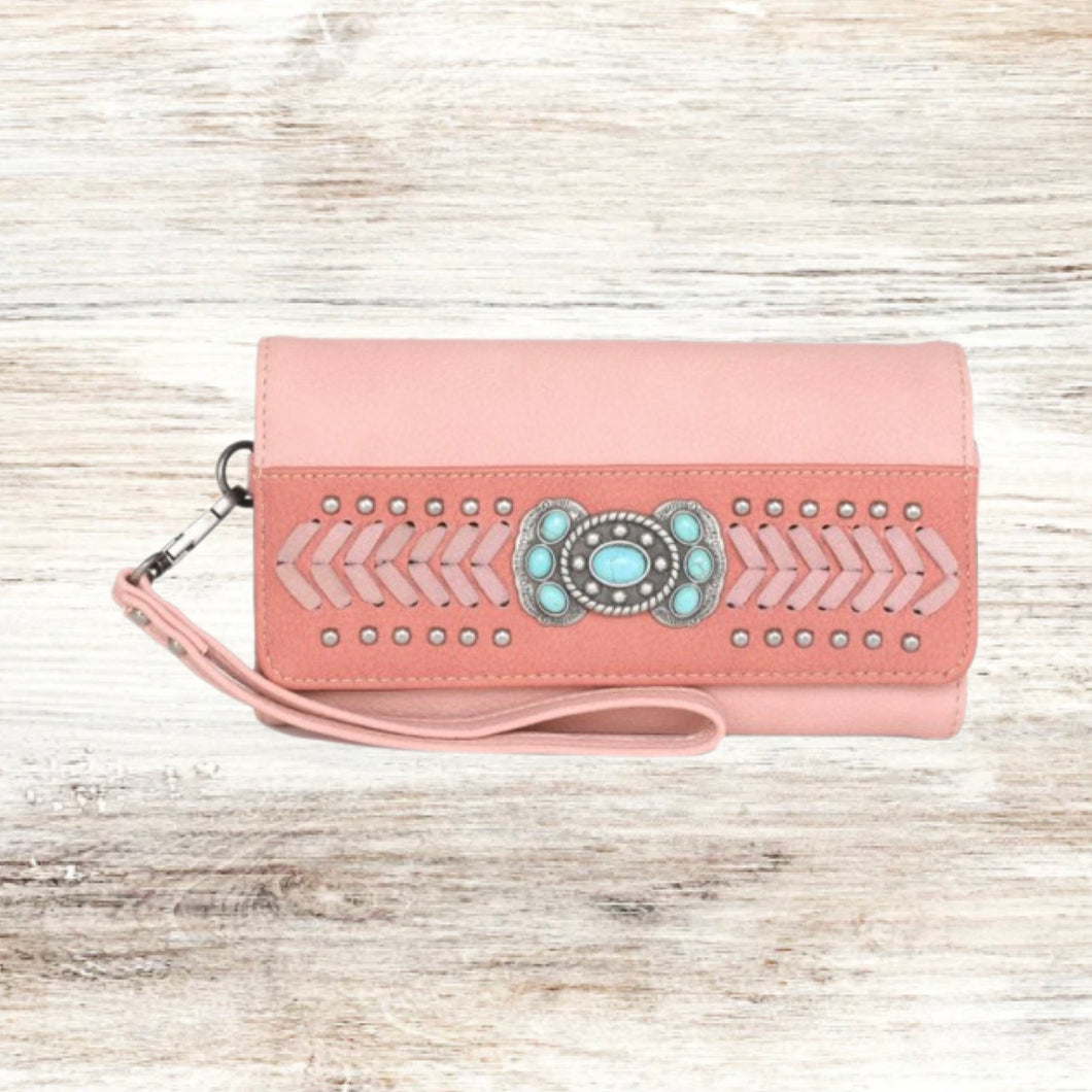 Montana West Concho Collection Wallet / PINK