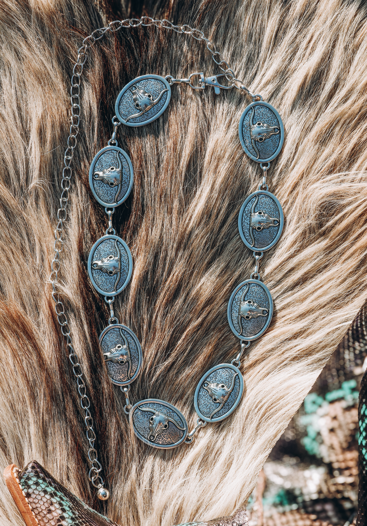 Steer Concho Belt / SILVER
