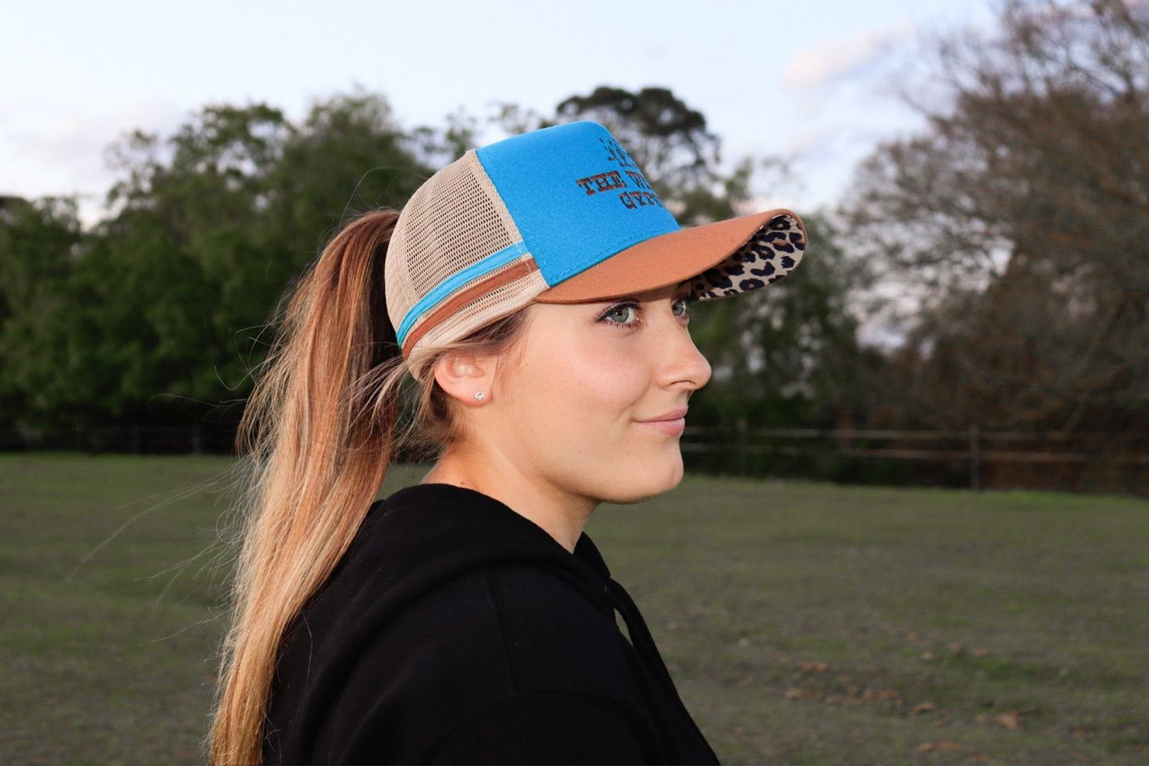 TWG Trucker Cap / TEAL LEOPARD