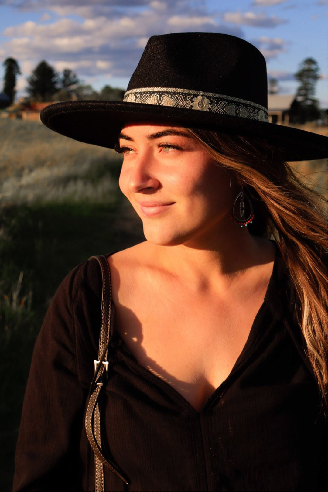 Bohemian Rancher Hat / BLACK